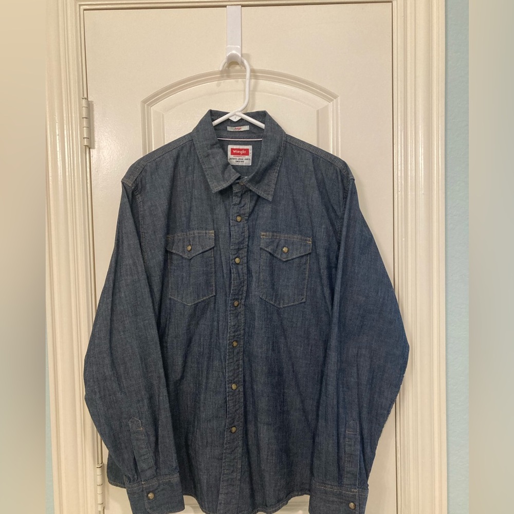 Men’s Wrangler pearl snap long sleeve, XL